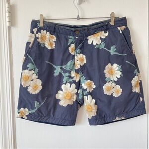 Descendent of Thieves Men’s Reversible Floral Navy Blue Shorts 31